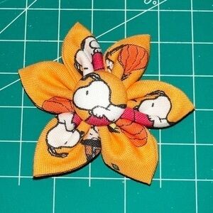 2/$10 Snoopy peanuts orange over the collar flower new